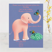 Carte baby shower (Fleur jaune)