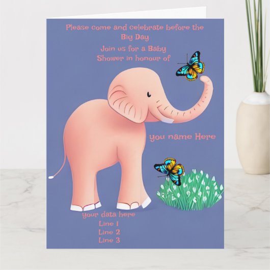 Carte baby shower (Devant)