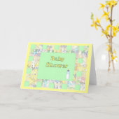 Carte Baby shower (Fleur jaune)