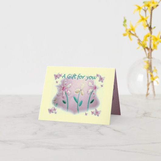 Carte Baby shower (Fleur jaune)