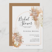 Carte Baby shower à charpente en laiton Pompas (Devant / Derrière)