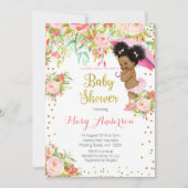 Carte Baby shower American Princess d'Afrique (Devant)