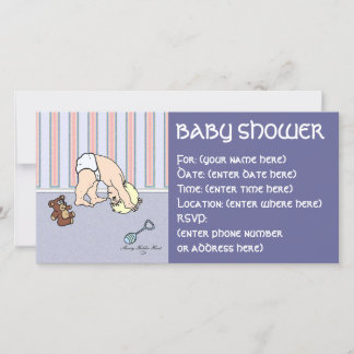 Carte Baby shower Baby Somersault