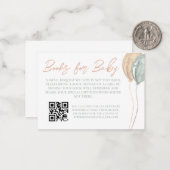 Carte Baby shower Balloons (Devant/Arrière en situation)