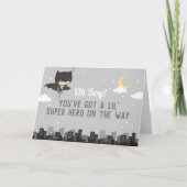 Carte Baby shower Batman Super Hero (Devant)