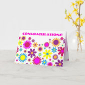 Carte Baby shower béant (Fleur jaune)