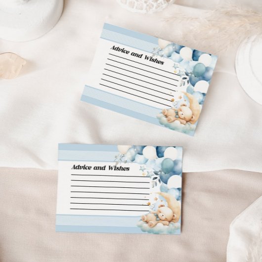 Carte Baby shower bleu conseillée et désirée
