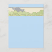 Carte baby shower "Blue Cat Storybook" (Dos)