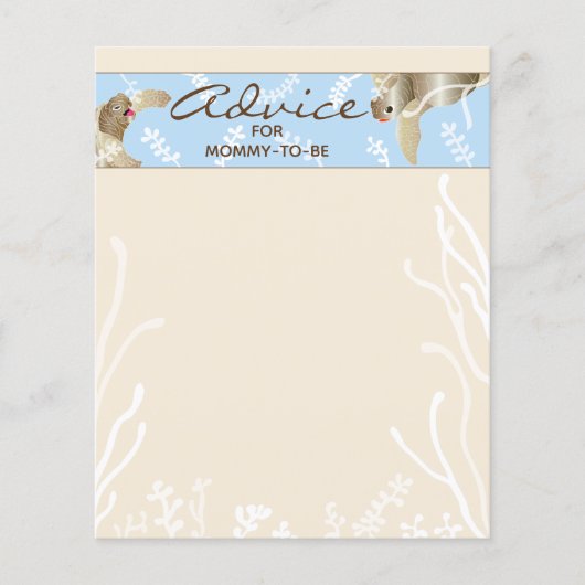 Carte baby shower "Blue Turtle" (Devant)