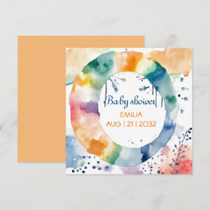 Carte Baby shower BOHO personnalisé