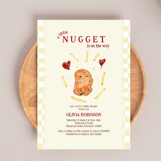 Carte Baby Shower Bouchée sur le Chemin