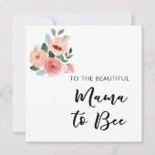 Carte Baby shower Chic Floral Mama to Bee (Devant)