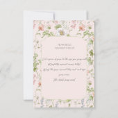 Carte Baby shower chinois rose floral (Devant)