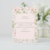 Carte Baby shower chinois rose floral (Debout devant)