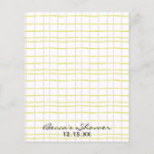 Carte baby shower "Chouette rose verte" (Dos)