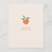 Carte Baby shower Citrus Oranges Conseils pour les (Dos)