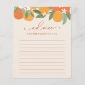 Carte Baby shower Citrus Oranges Conseils pour les (Devant)