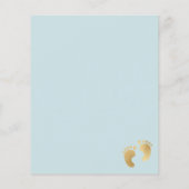 Carte baby shower "Classic Gold/Blue" (Dos)