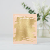 Carte baby shower "Classic Gold/Pink" (Debout devant)