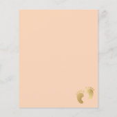 Carte baby shower "Classic Gold/Pink" (Dos)