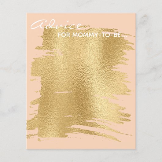 Carte baby shower "Classic Gold/Pink" (Devant)