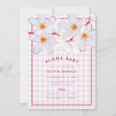 Carte Baby shower d'Aloha floral clair tropical (Devant)