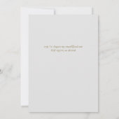 Carte Baby shower de bouquet Rose en or blanc (Dos)