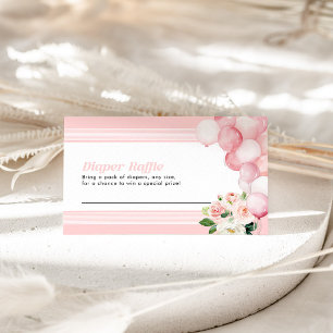 Carte Baby shower de carafe de couches rose