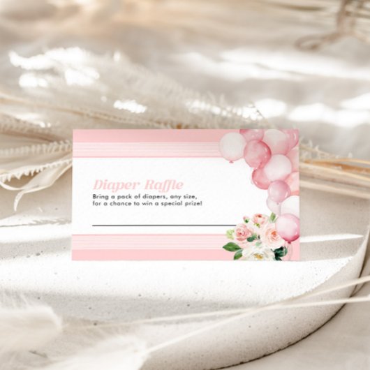 Carte Baby shower de carafe de couches rose