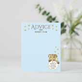 Carte baby shower de conseil Elephant Blue (Debout devant)