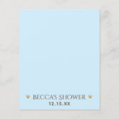 Carte baby shower de conseil Elephant Blue (Dos)