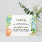 Carte Baby shower de Dinosaur Livres pour bébé (Debout devant)