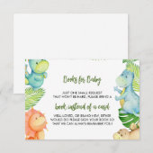 Carte Baby shower de Dinosaur Livres pour bébé (Devant / Derrière)
