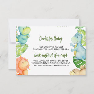 Carte Baby shower de Dinosaur Livres pour bébé