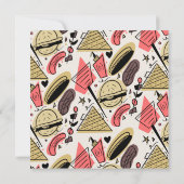 Carte Baby shower de doodles de barbecue d'été Grilling (Dos)