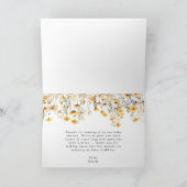 Carte Baby shower de Merci Boho Fleur sauvage jaune (Intérieur)