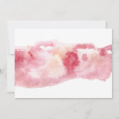 Carte Baby shower de script floral aquarelle (Dos)