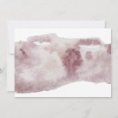 Carte baby shower de script floral rouge (Dos)