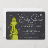 Carte Baby shower de tableau noir Grinch (Devant)