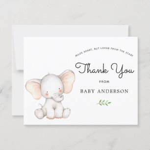 Carte Baby shower des éléphants par Merci du courrier