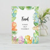 Carte Baby shower Dinosaur (Debout devant)