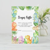 Carte Baby shower Dinosaure Dinosaure (Debout devant)