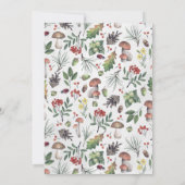 Carte Baby shower d'ours forestier d'automne (Dos)