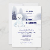 Carte Baby shower d'ours polaire (Devant)