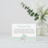 Carte Baby shower Elephant Carte Livre Mint Green  (Debout devant)