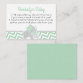 Carte Baby shower Elephant Carte Livre Mint Green  (Devant / Derrière)