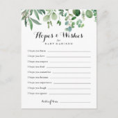 Carte Baby shower Eucalyptus Vert (Devant)