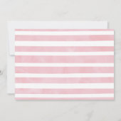 Carte Baby shower Filles Elephant Foliage Merci (Dos)