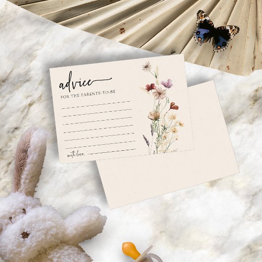 Carte baby shower Floral