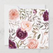 Carte Baby shower floral de petite citrouille (Dos)